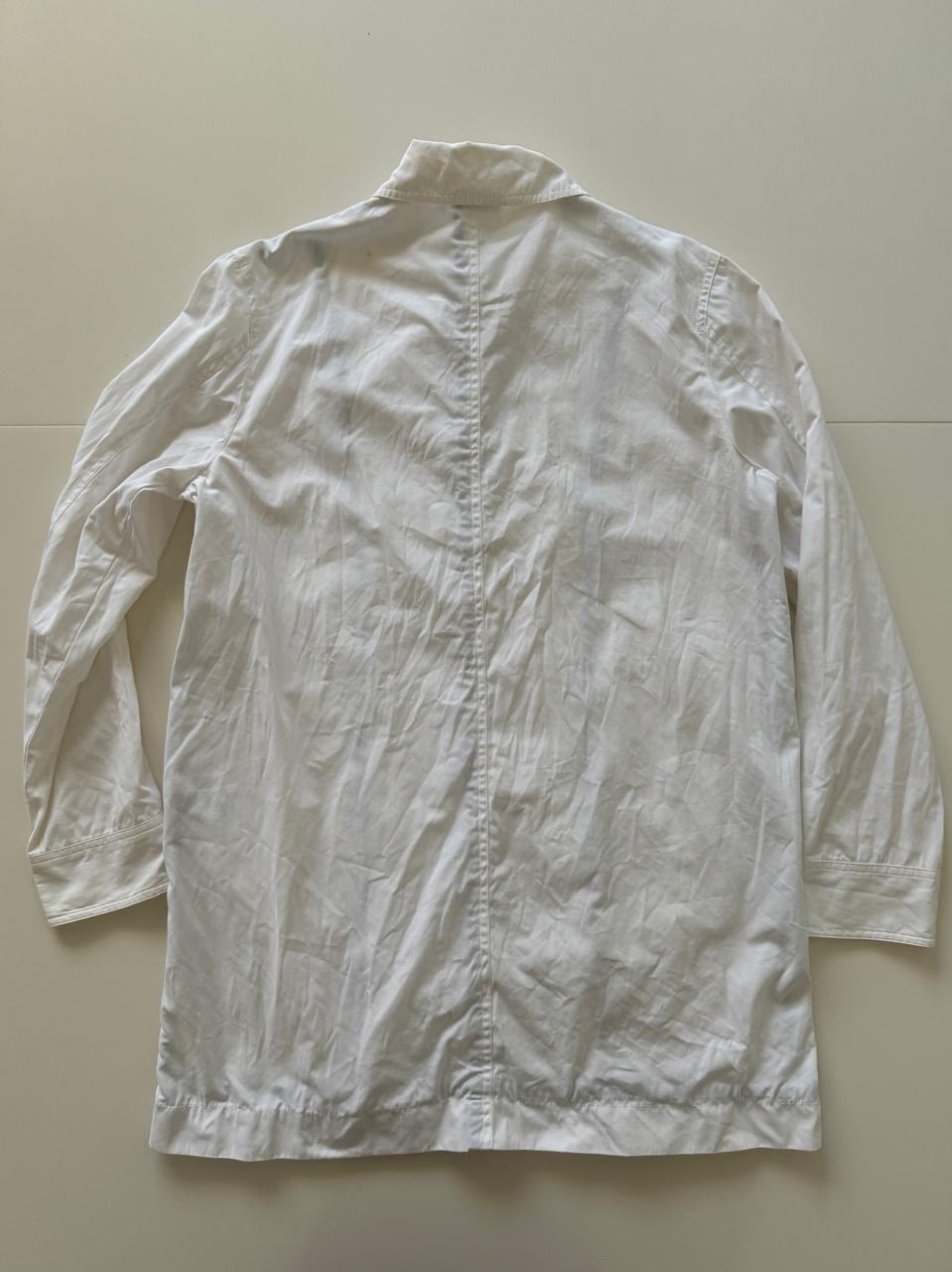 Gabardina ligera blanca, Talla 40, S/M, Mujer