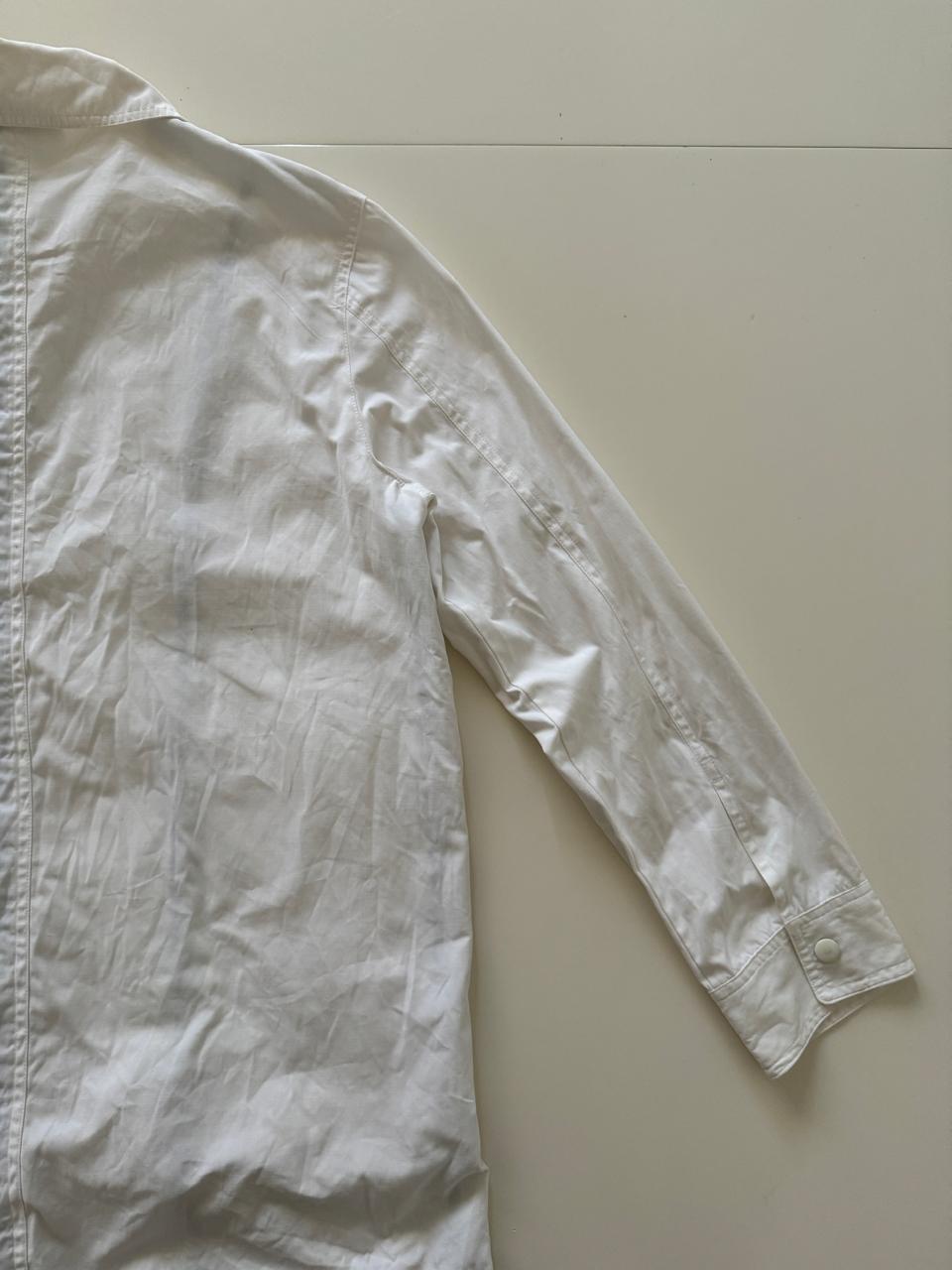 Gabardina ligera blanca, Talla 40, S/M, Mujer