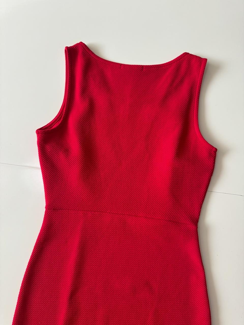 Vestido rojo ajustado, Talla Xs, Mujer