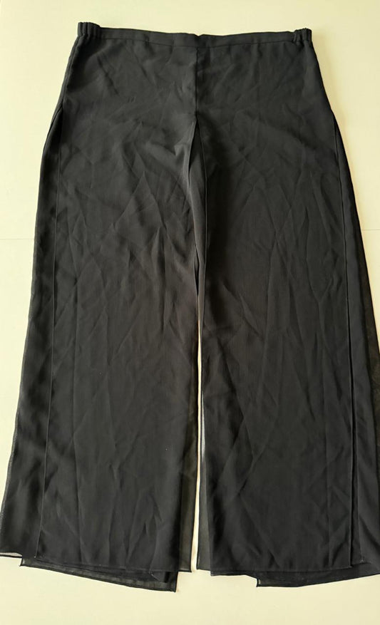 Pantalones negros de gasa, Talla 19Mx, XL, Mujer