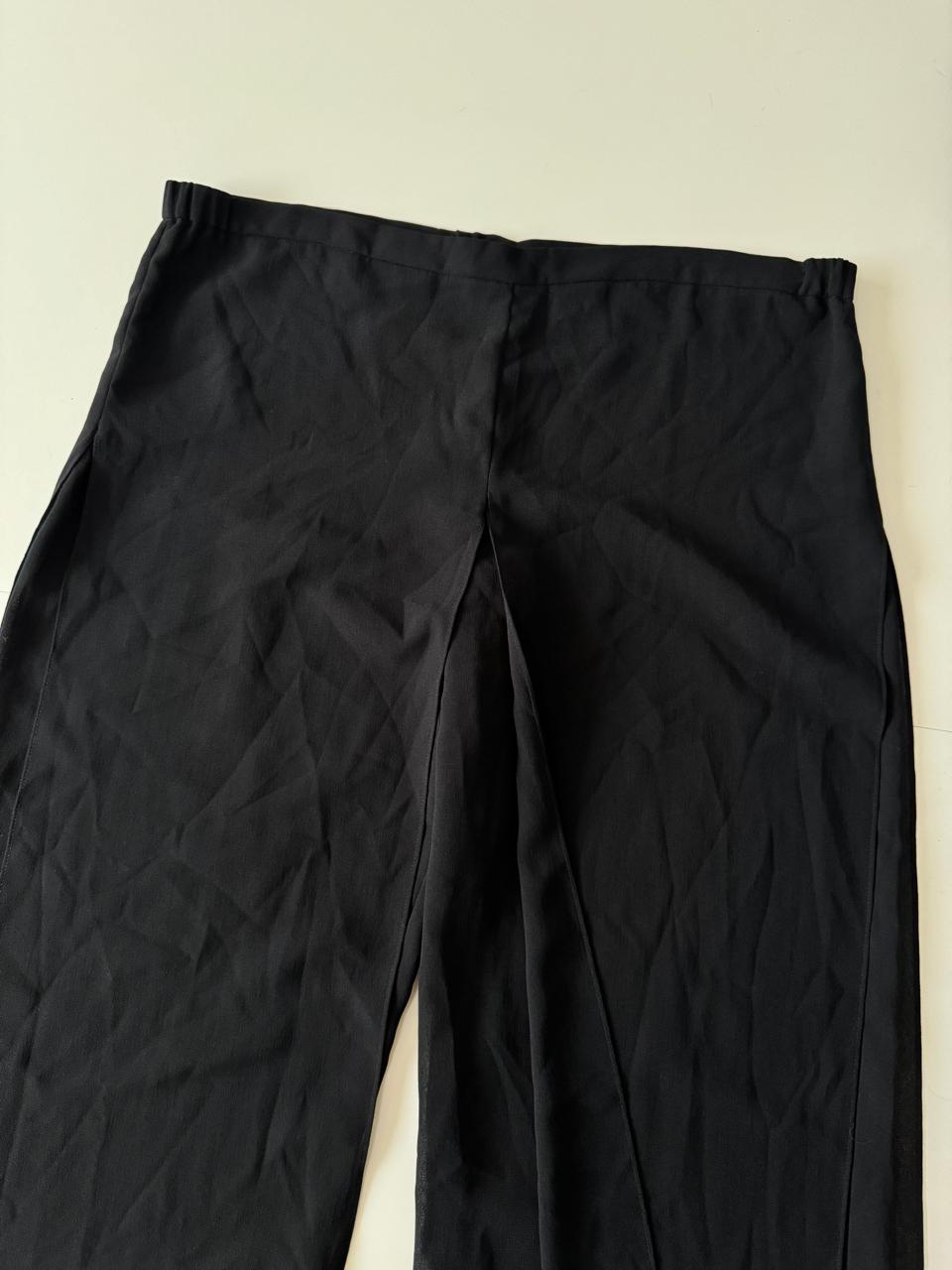 Pantalones negros de gasa, Talla 19Mx, XL, Mujer