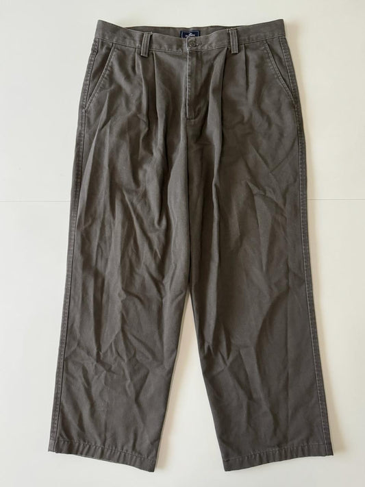 Pantalones de pinzas cafe, Talla 34 x 32, Hombre