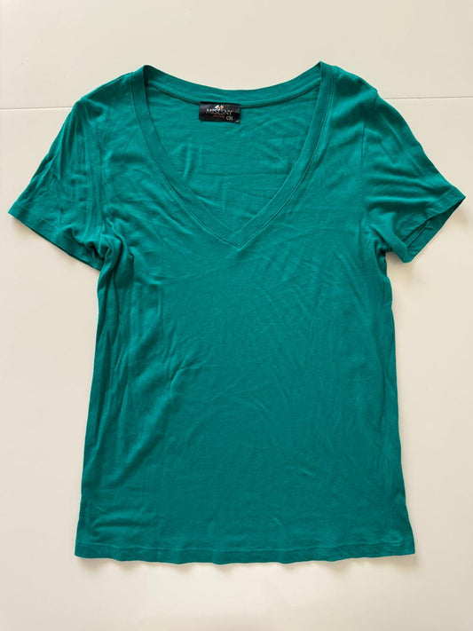 Playera basica verde, Talla S, Mujer