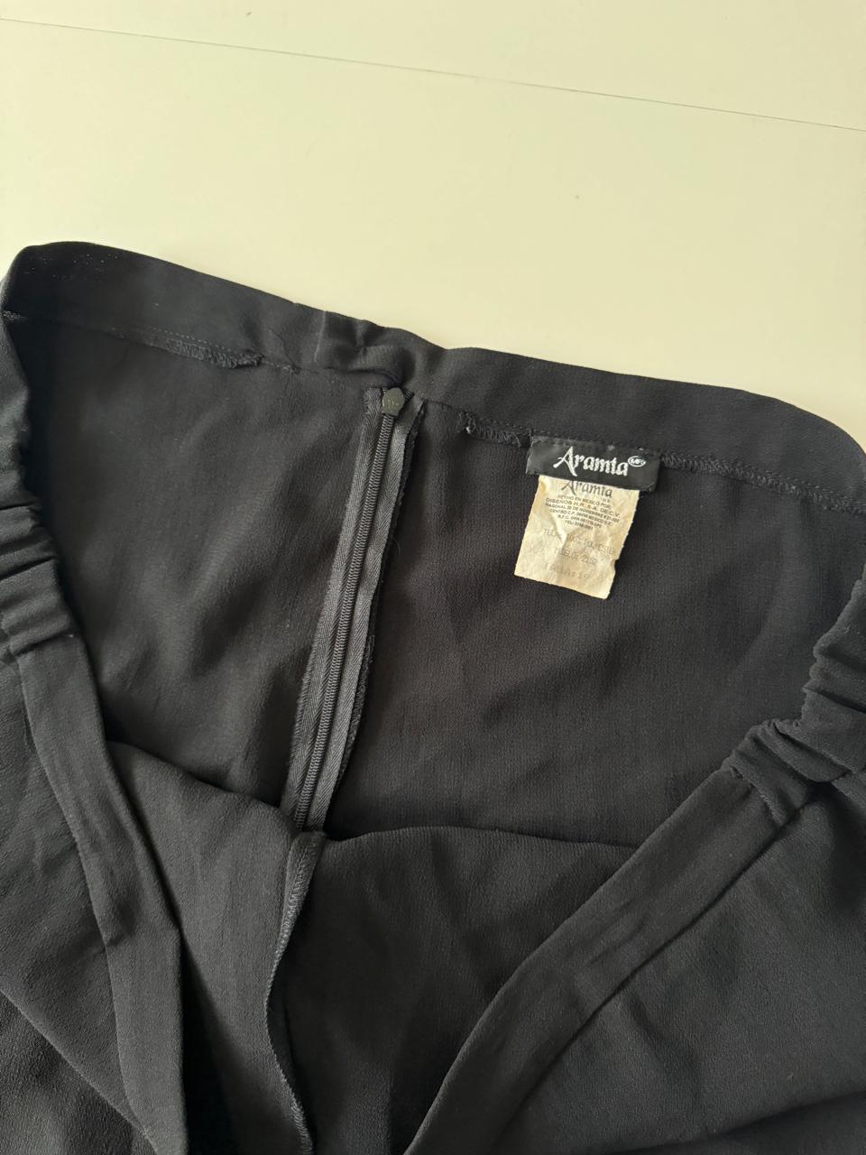 Pantalones negros de gasa, Talla 19Mx, XL, Mujer