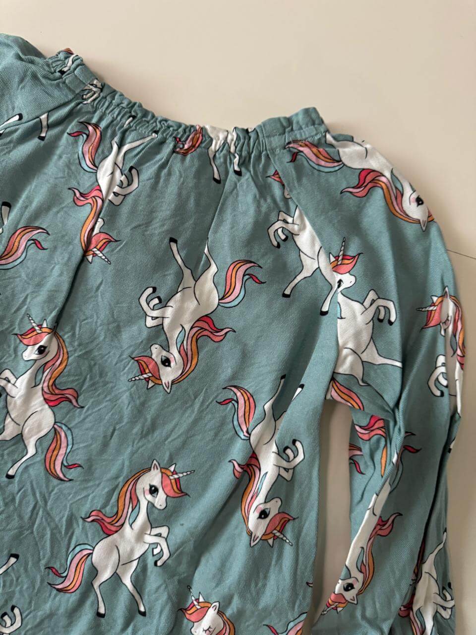 Vestido estampado de unicornios, Talla 6-7 años, Niña