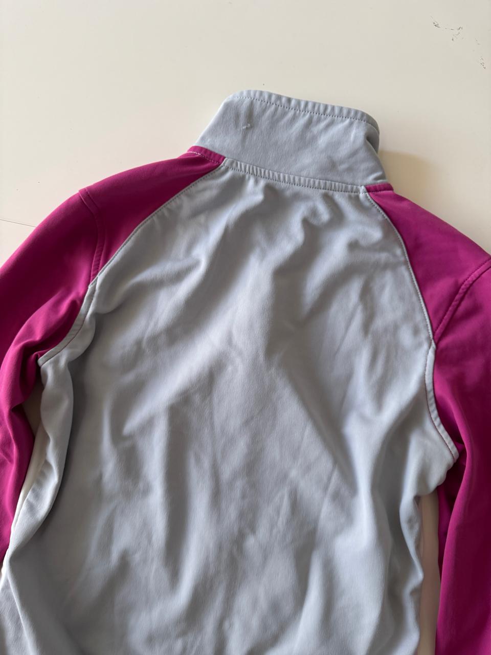 Sudadera deportiva Y2k rosa con gris, Talla S, Mujer, Nike