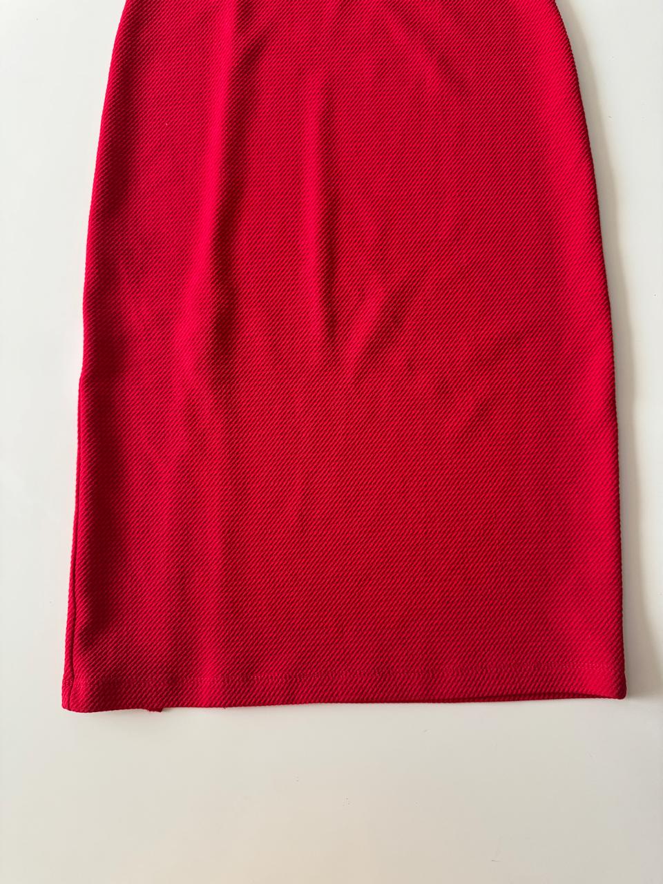 Vestido rojo ajustado, Talla Xs, Mujer