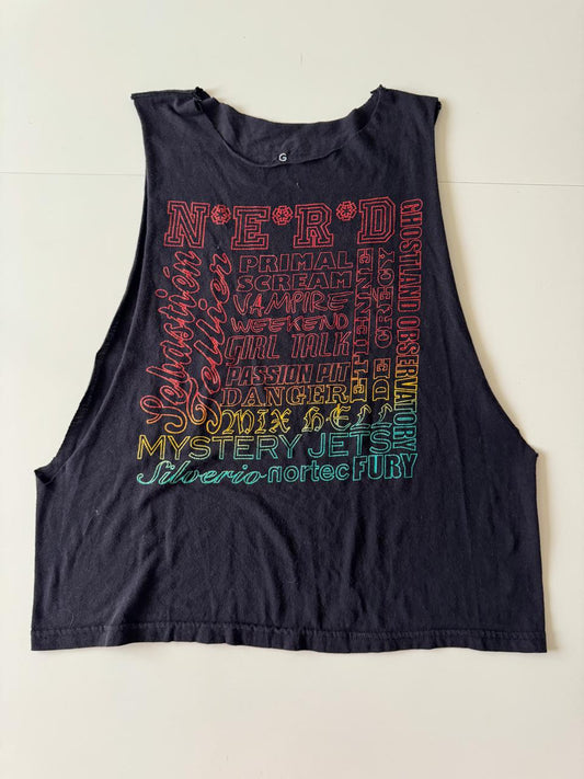 Playera sin mangas negra, Talla L, Hombre