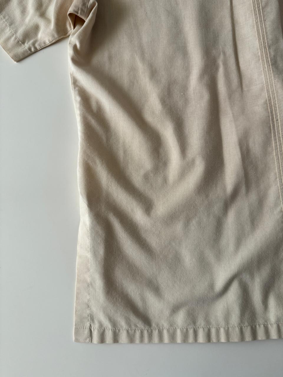 Guayabera beige, Talla M, Hombre