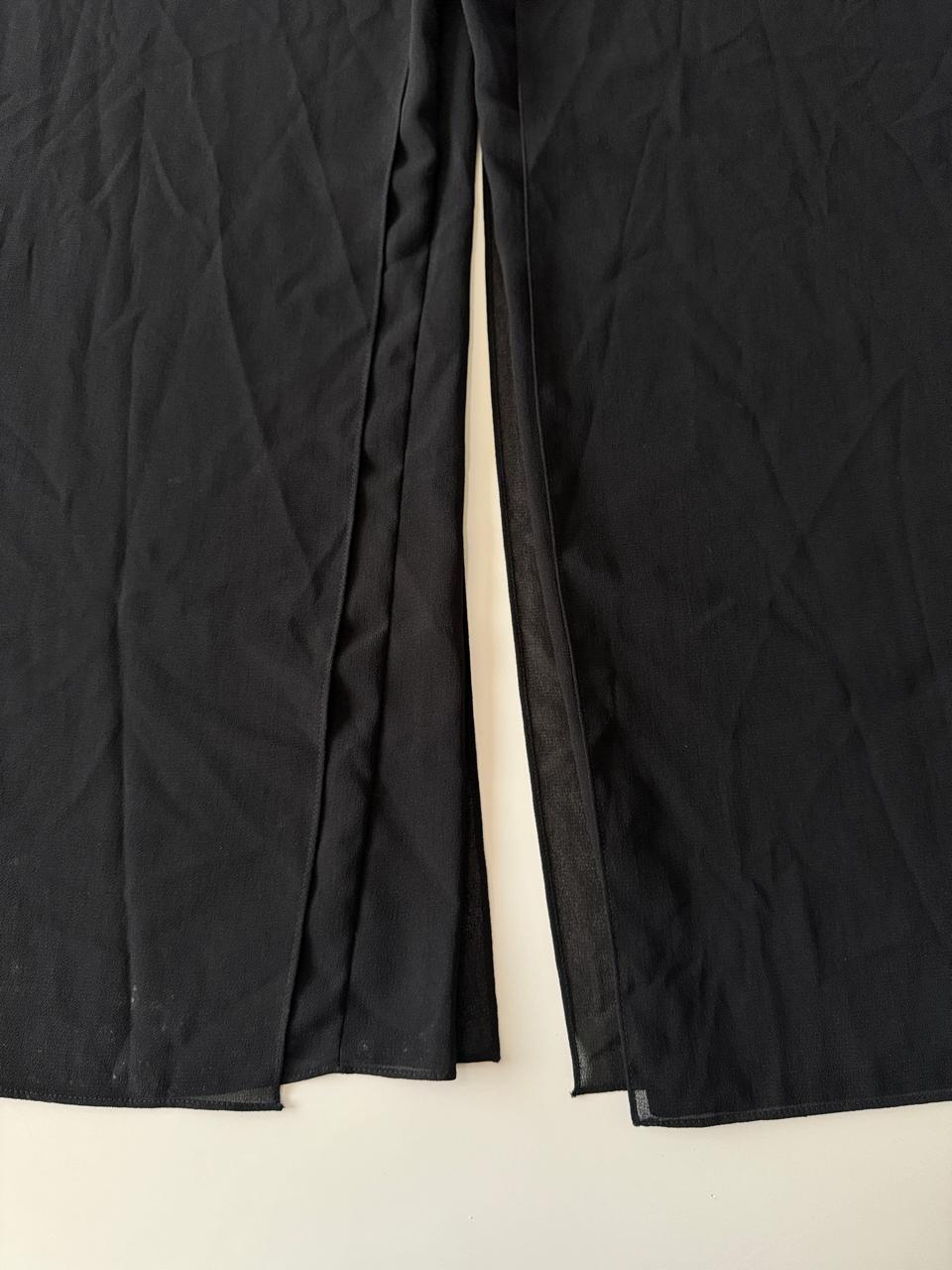 Pantalones negros de gasa, Talla 19Mx, XL, Mujer