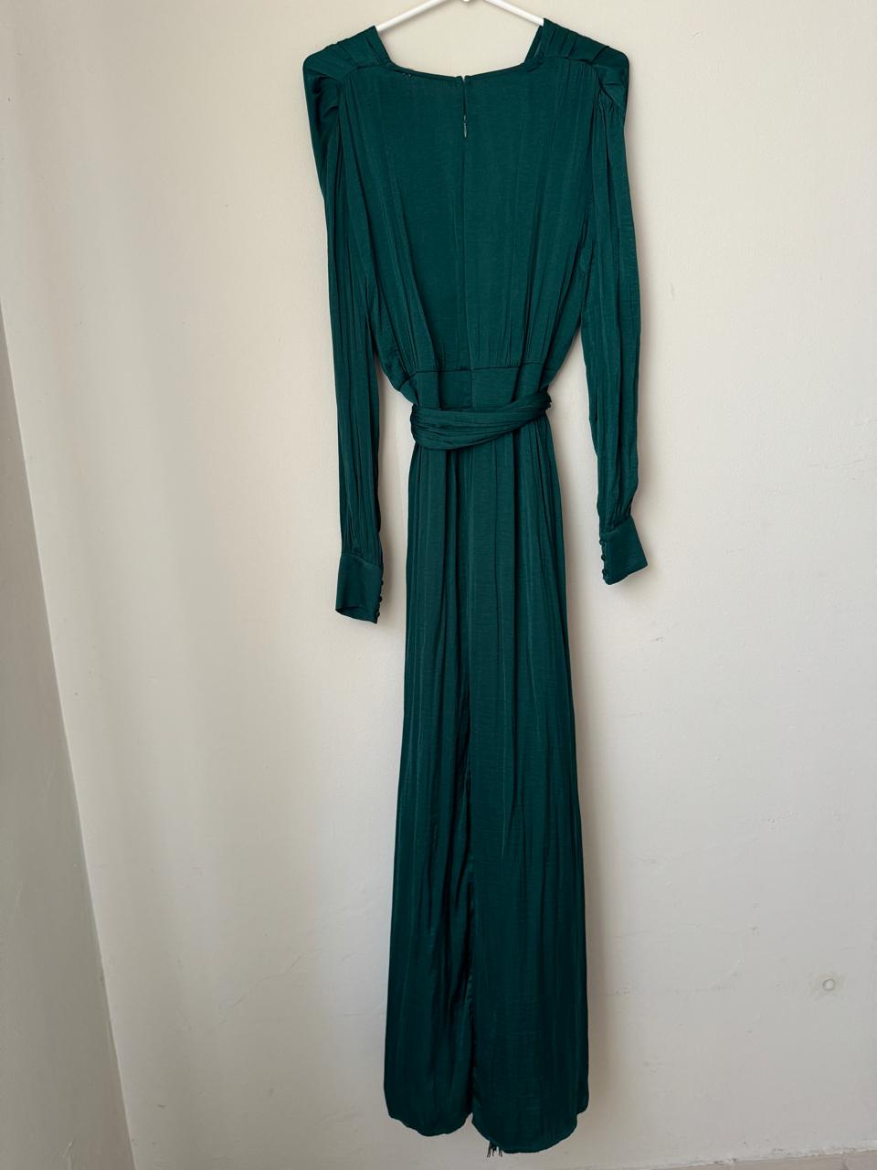 Vestido verde largo, Talla M, Mujer