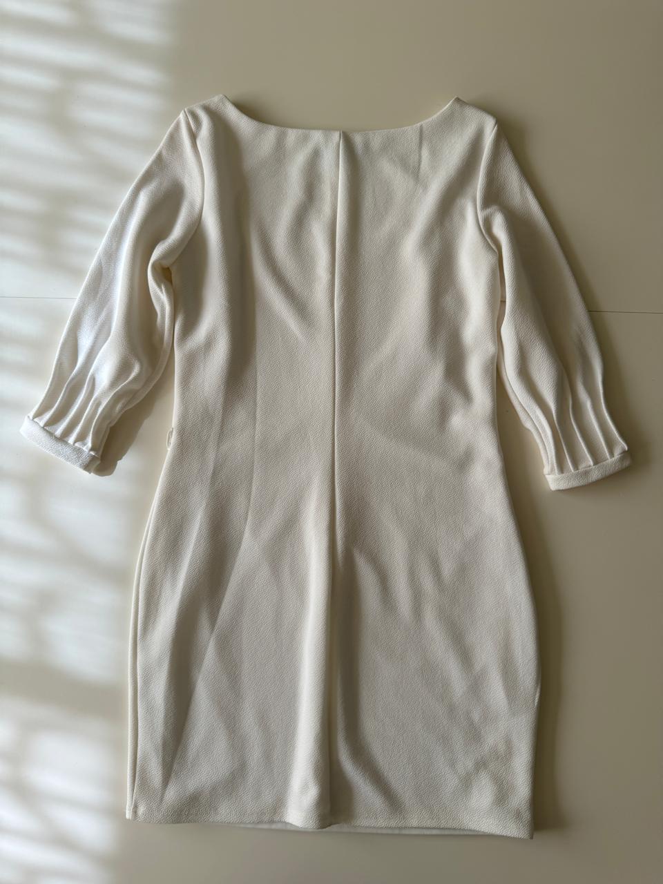 Vestido blanco ejecutivo, Talla S, Mujer