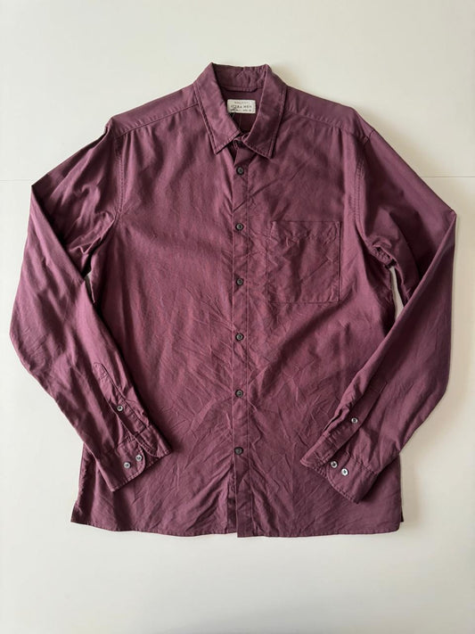 Camisa color vino, Talla M, Hombre