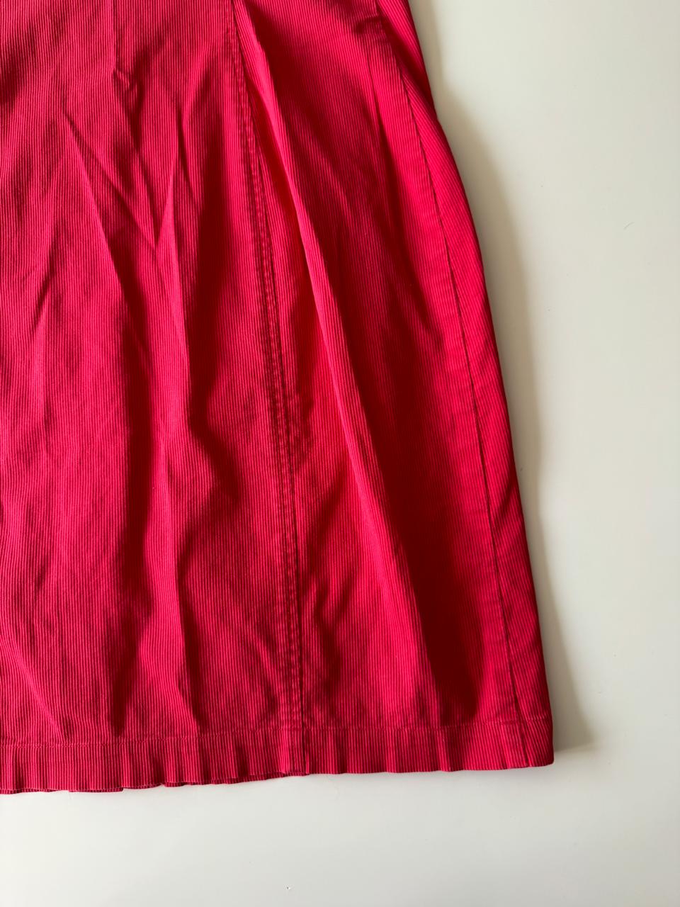 Vestido camisero rojo, Talla 6, M, Mujer