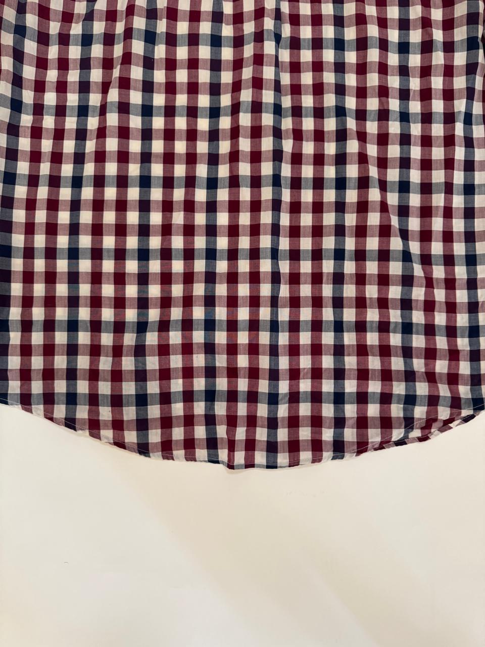 Camisa de cuadros, manga corta, Talla XL, 17-17.5 cuello, Hombre, VanHeusen