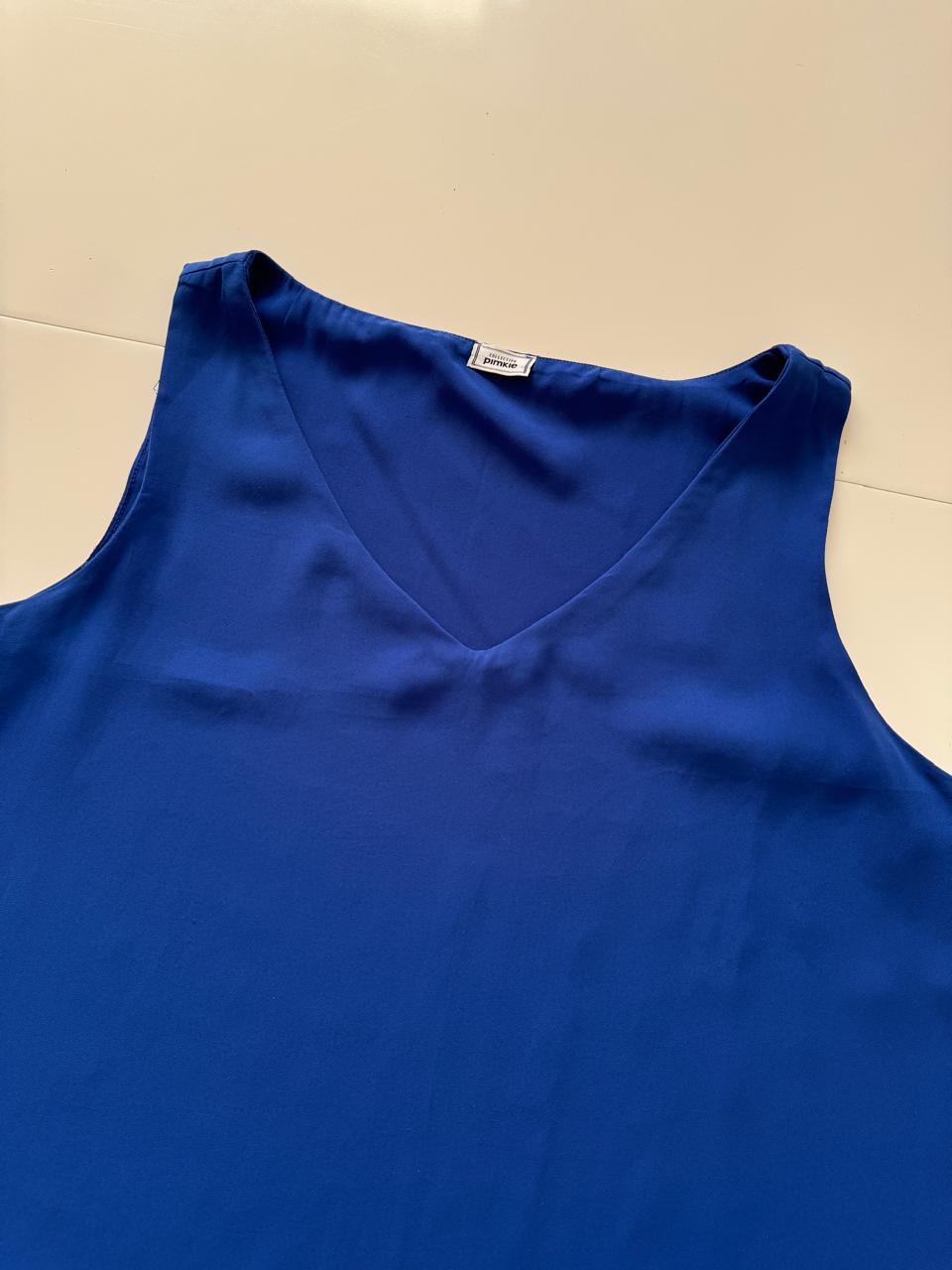 Blusa azul electrico, Talla L, Mujer