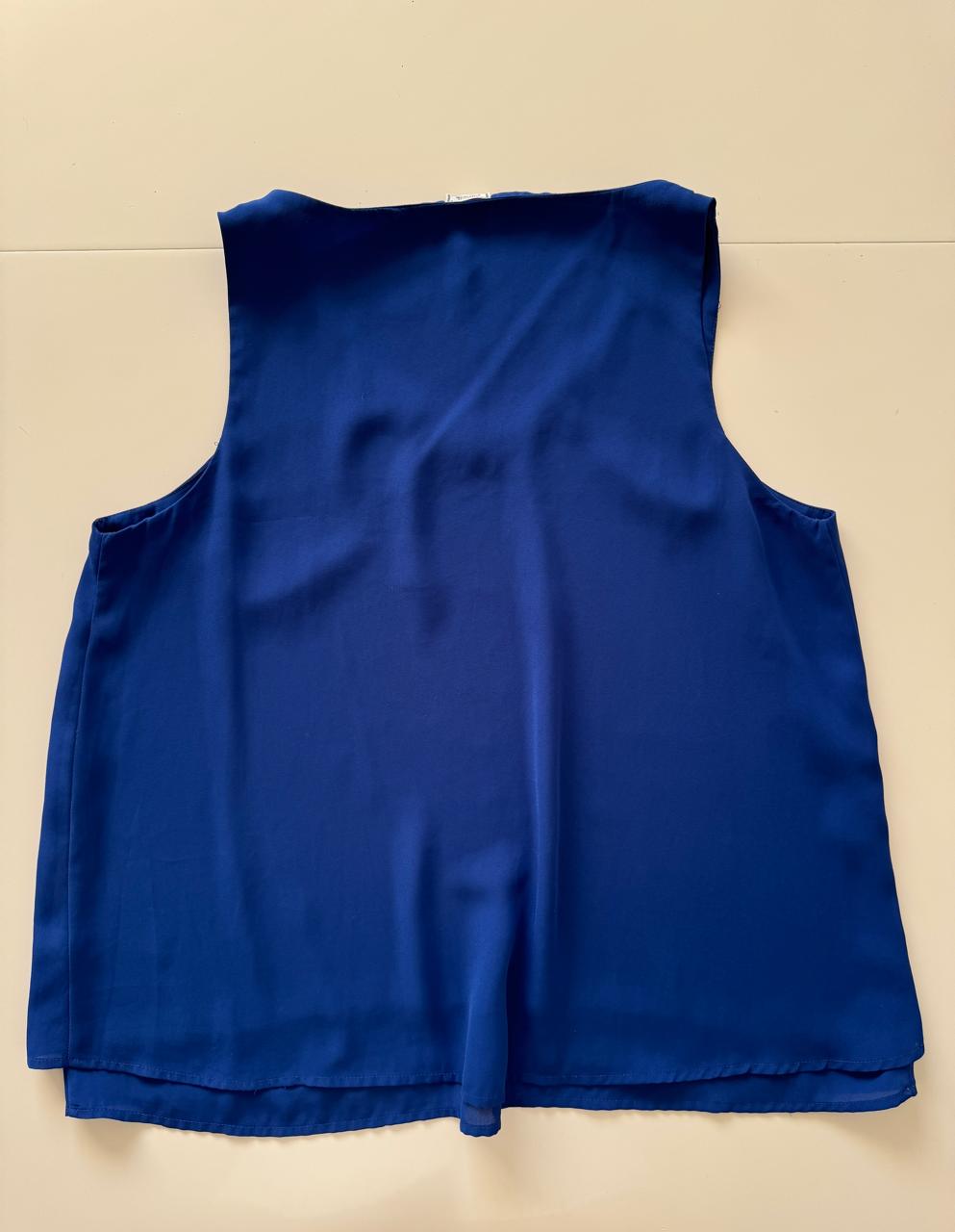 Blusa azul electrico, Talla L, Mujer