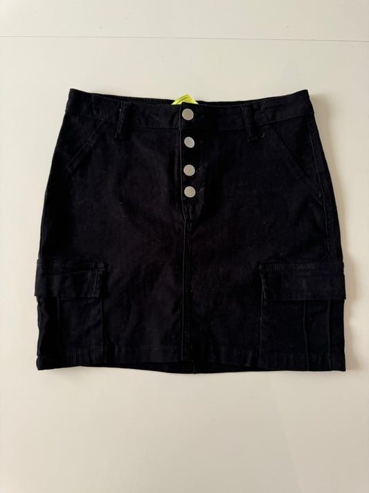 Falda cargo negra, Talla 5, S, Mujer
