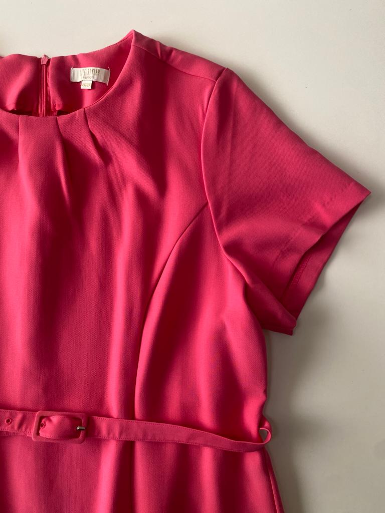 Vestido ejecutivo rosa, Talla 3XL, Mujer