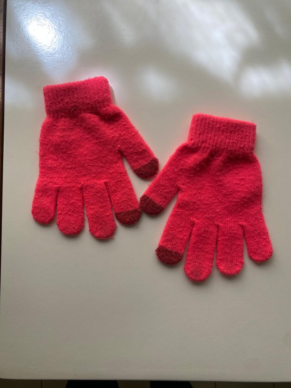 Guantes rosa fosfo, Talla Talla 6-10años, Niña