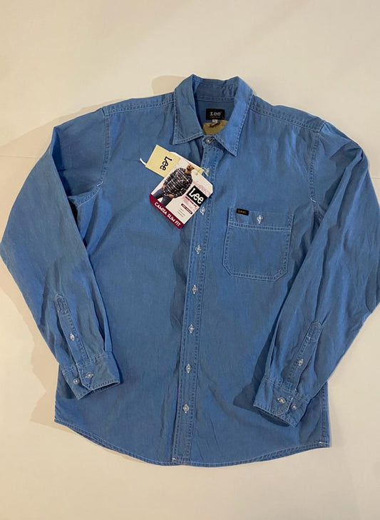 Camisa de mezclilla clara, Talla M, Hombre