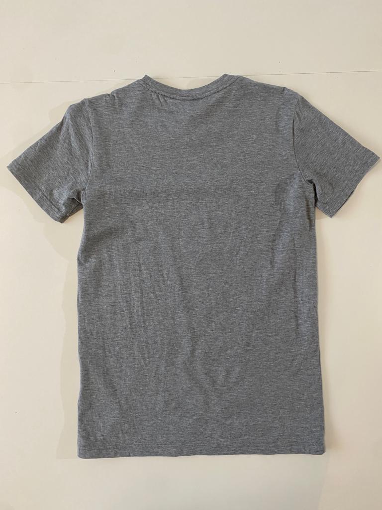 Playera gris basica, Talla XS, Slim Fit, Hombre