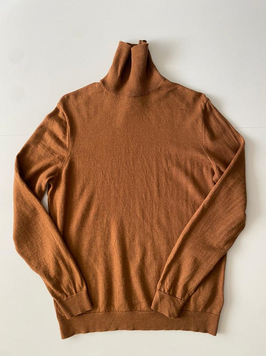 Cuello de tortuga cafe, Talla L, Hombre