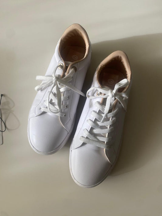 Tenis blancos, Talla 25Mx, Mujer