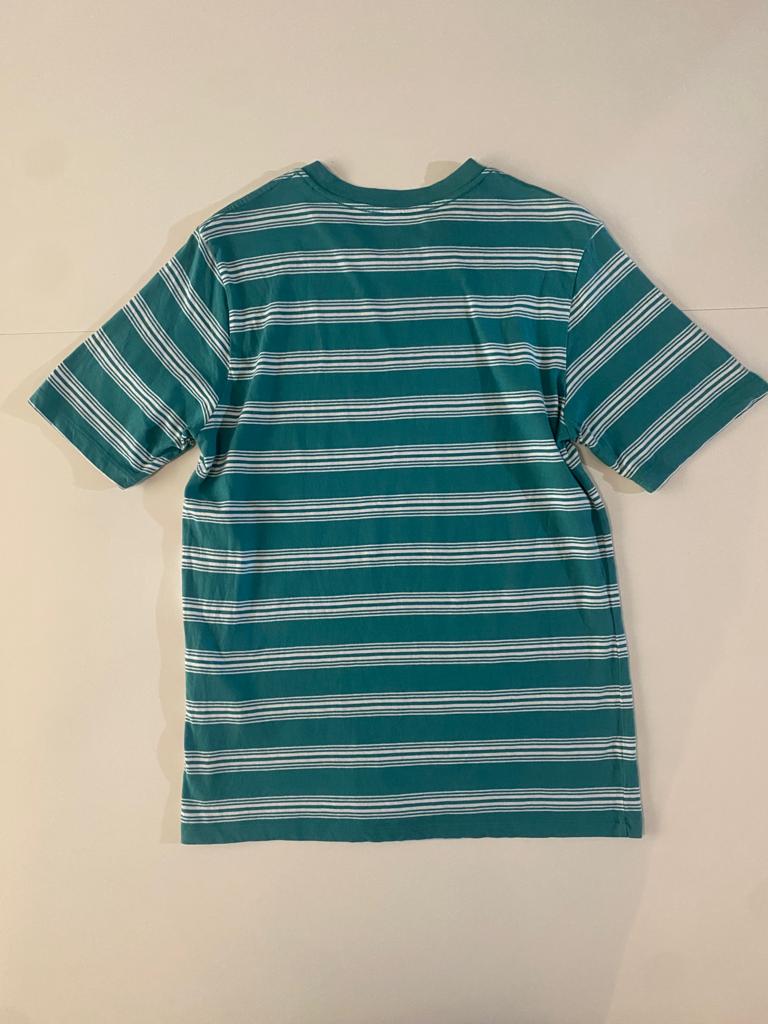 Playera rayas aqua, Talla XS, Relaxed Fit, Mujer