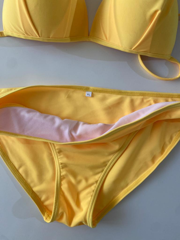 Bikini amarillo, Talla XL, Mujer