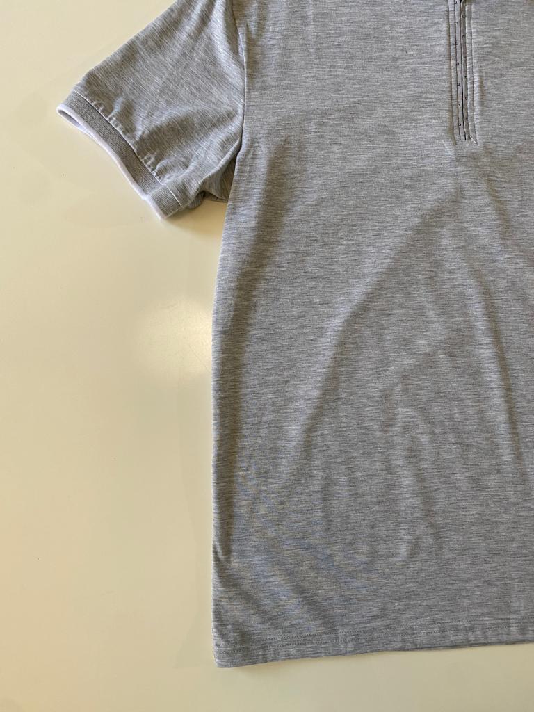 Polo gris juvenil, Talla M Slim, Hombre