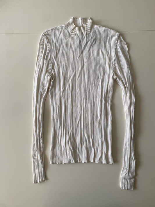 Blusa acanalada, Talla S, Mujer