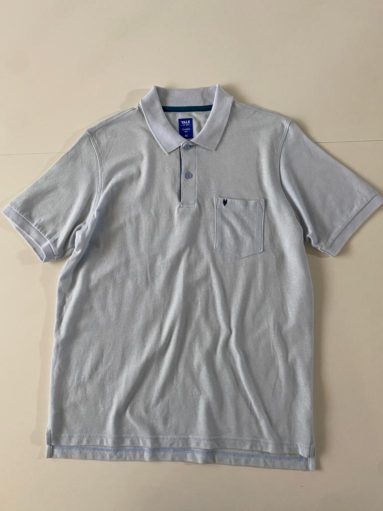 Polo celeste, Talla M, Classic Fit, Hombre