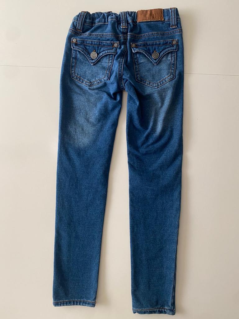 Jeans con elastico en cintura, Talla 8 años, Niña