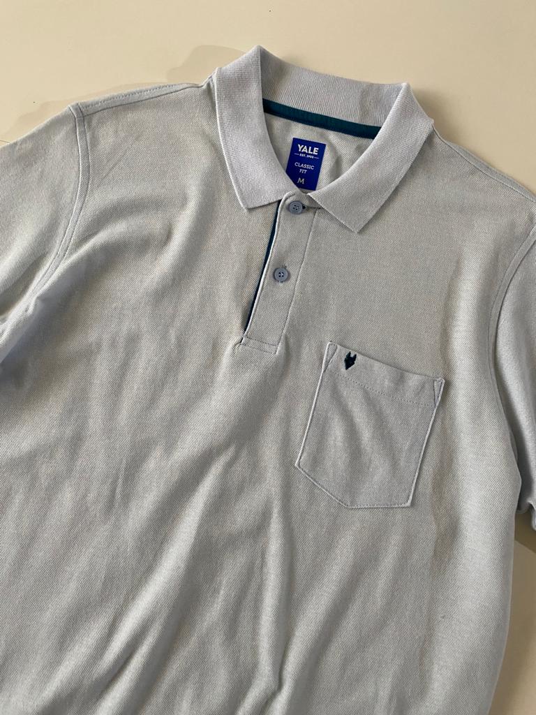 Polo celeste, Talla M, Classic Fit, Hombre