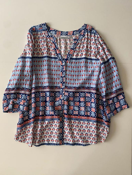 Camisa estampada, Talla XXL, Mujer