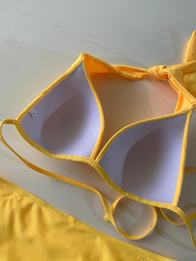 Bikini amarillo, Talla XL, Mujer