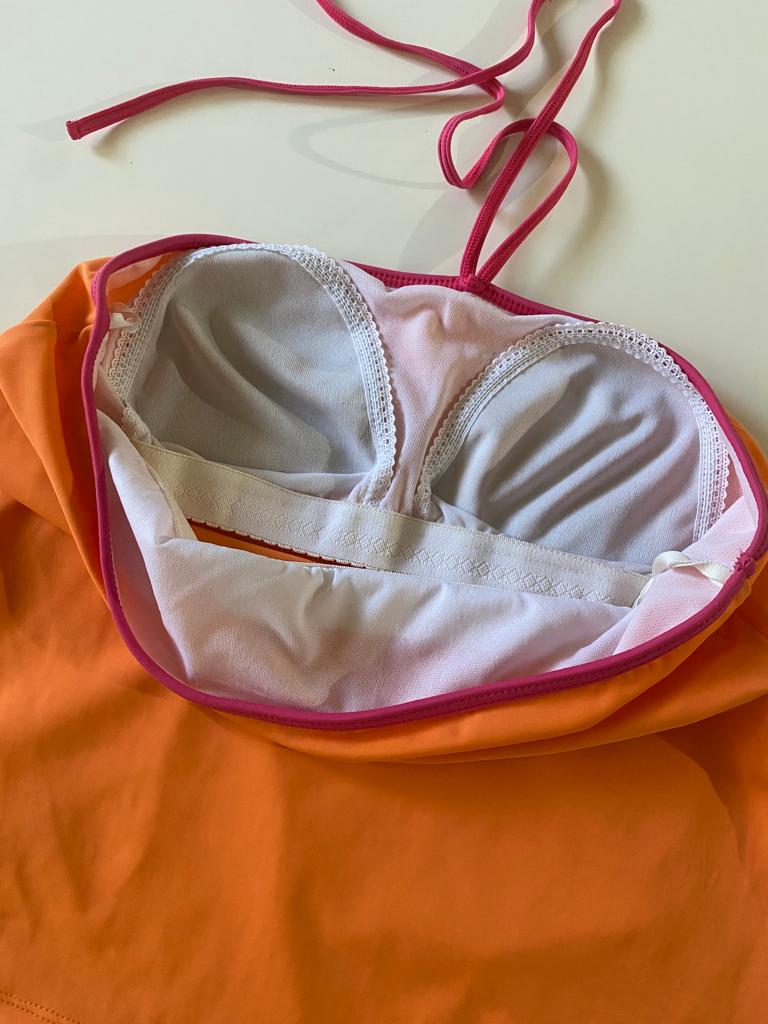 Top de traje de baño naranja, Talla M, Mujer