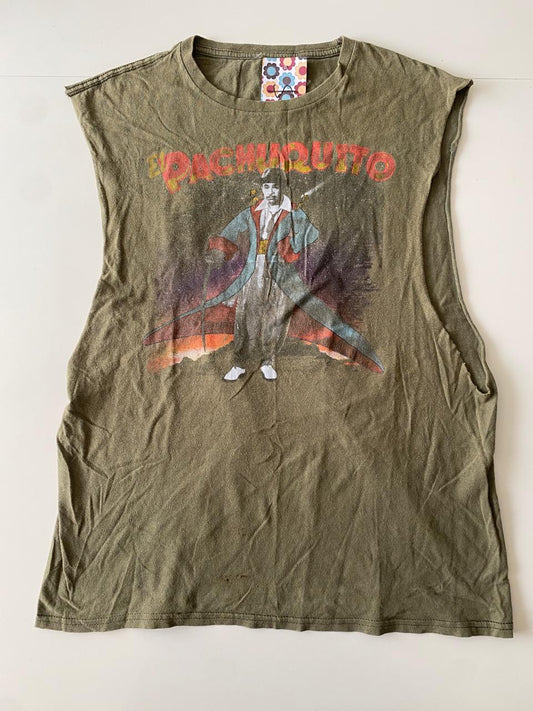 Tank verde estampada, Talla M, Hombre