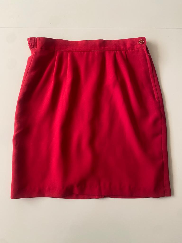 Falda vintage roja, Talla M, Mujer