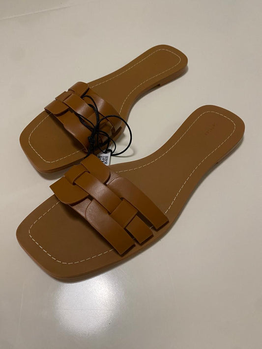 Sandalias café, Talla 24.5Mx, 38 Eur, Mujer