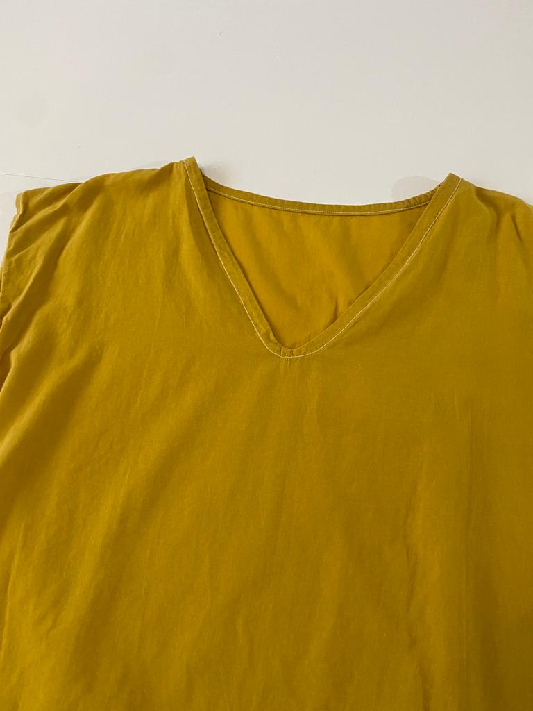 Blusa basica de algodon, Talla M, Mujer