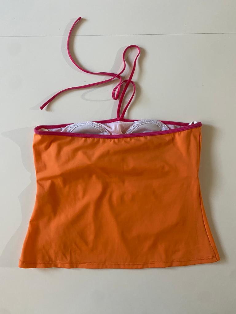 Top de traje de baño naranja, Talla M, Mujer