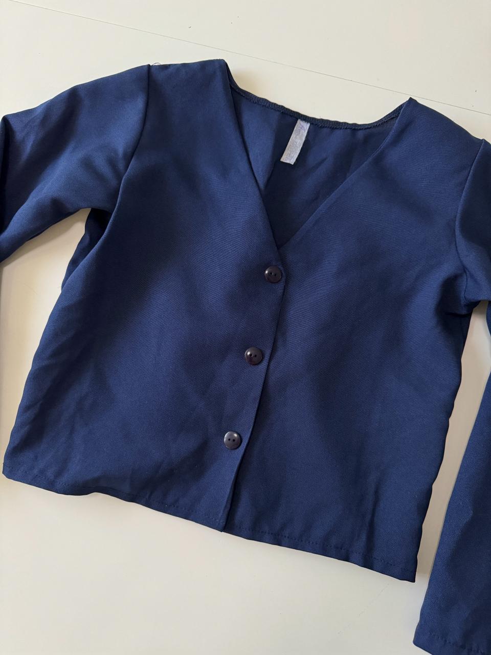 Blusa azul marino, Talla 10-12 años, Niña