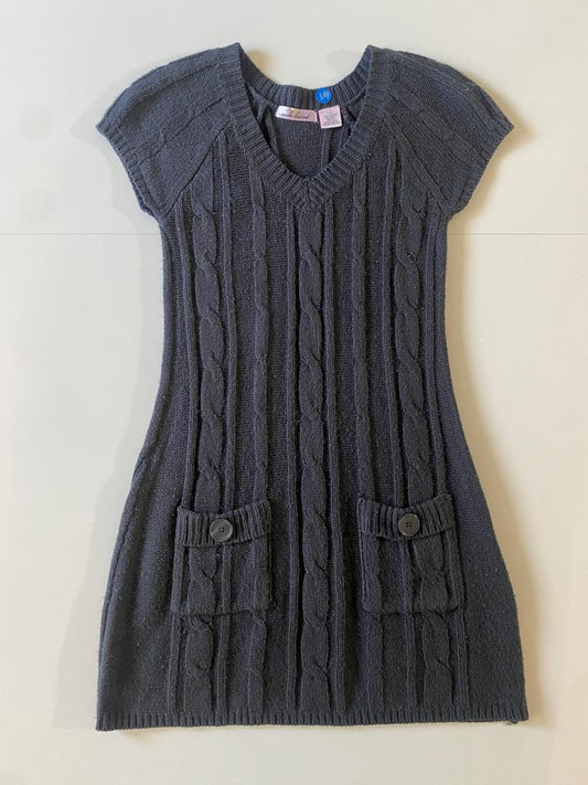 Vestido/sweater gris, Talla L-14 años, XS, Niña