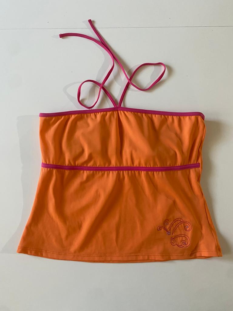 Top de traje de baño naranja, Talla M, Mujer