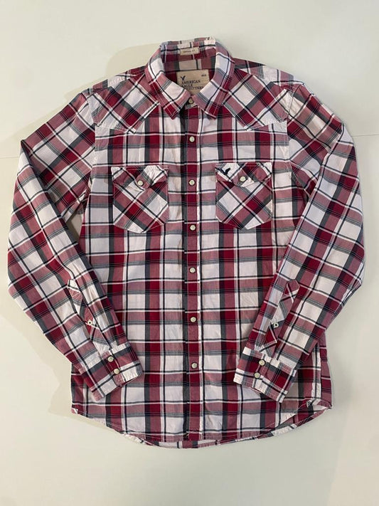 Camisa vaquera cuadros, Talla S, Hombre