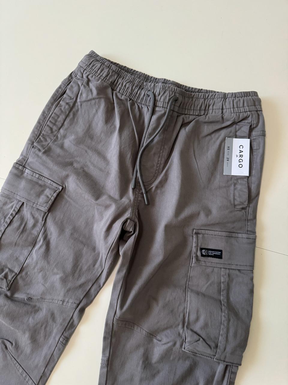 Pantalones cargo gris, Talla XS, 29Mx, Hombre