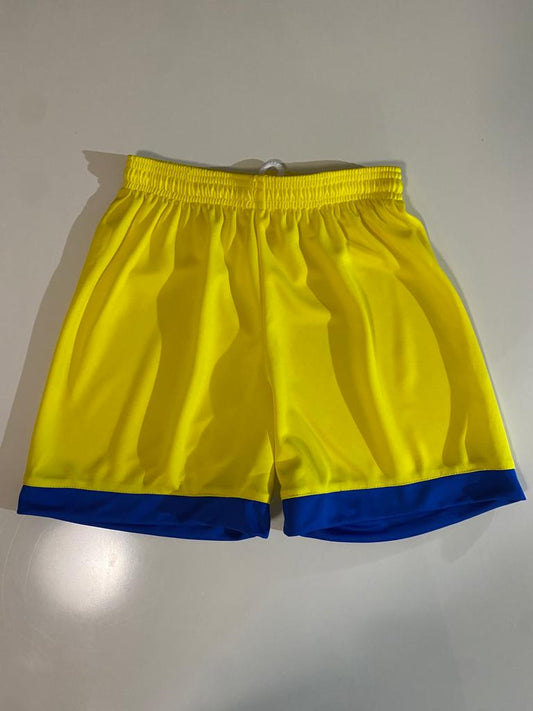 Shorts deportivos amarillos, Talla 12 años, Niño