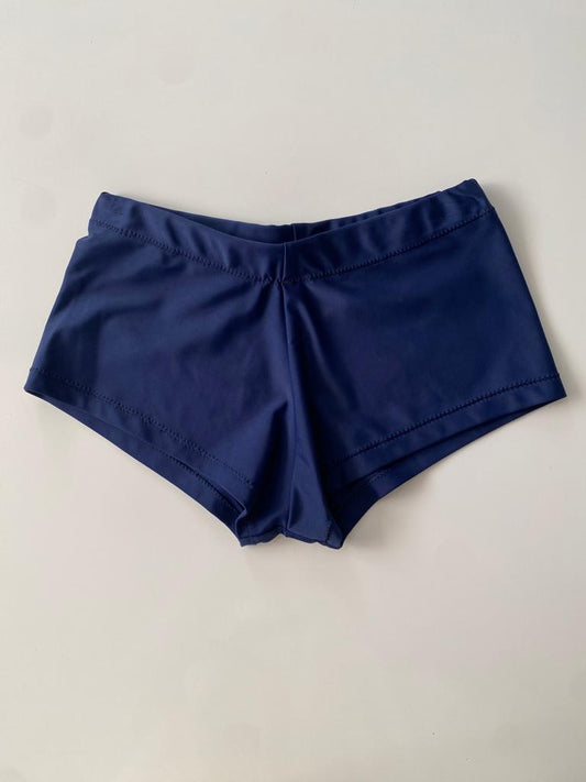 Hot pants azul marino de lycra, Talla XS, Mujer